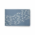 thumbnail image 1 of E by Design Escuela Nautical Indoor/Outdoor Rug Ocean Teal - 2' x 3', 1 of 3