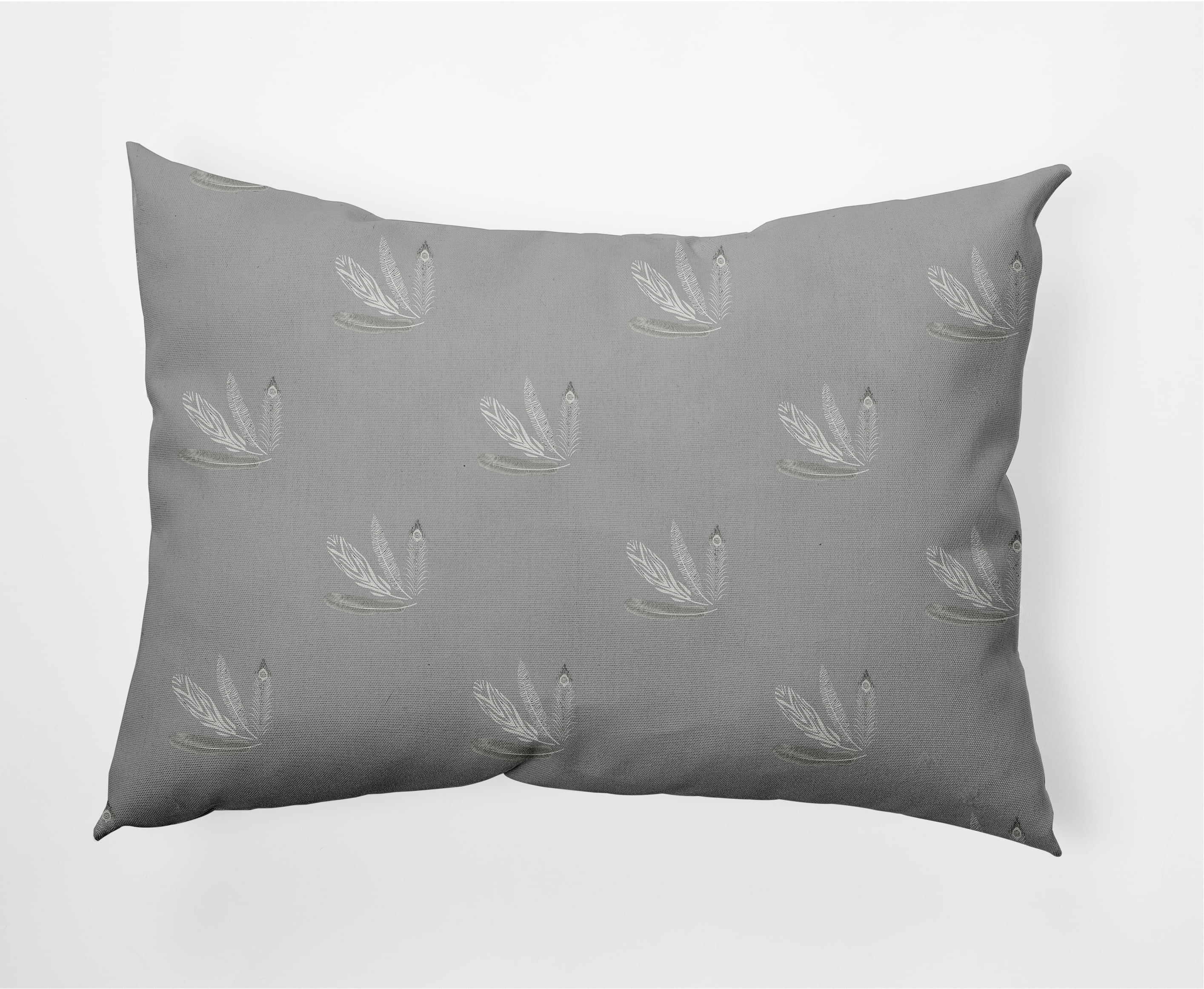 14" x 20" Simply Daisy Feather Pattern Indoor/Outdoor Lumbar Throw Pillow