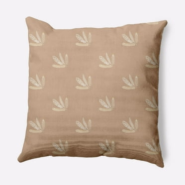 E by Design Feather Pattern Indoor/Outdoor Throw Pillow
