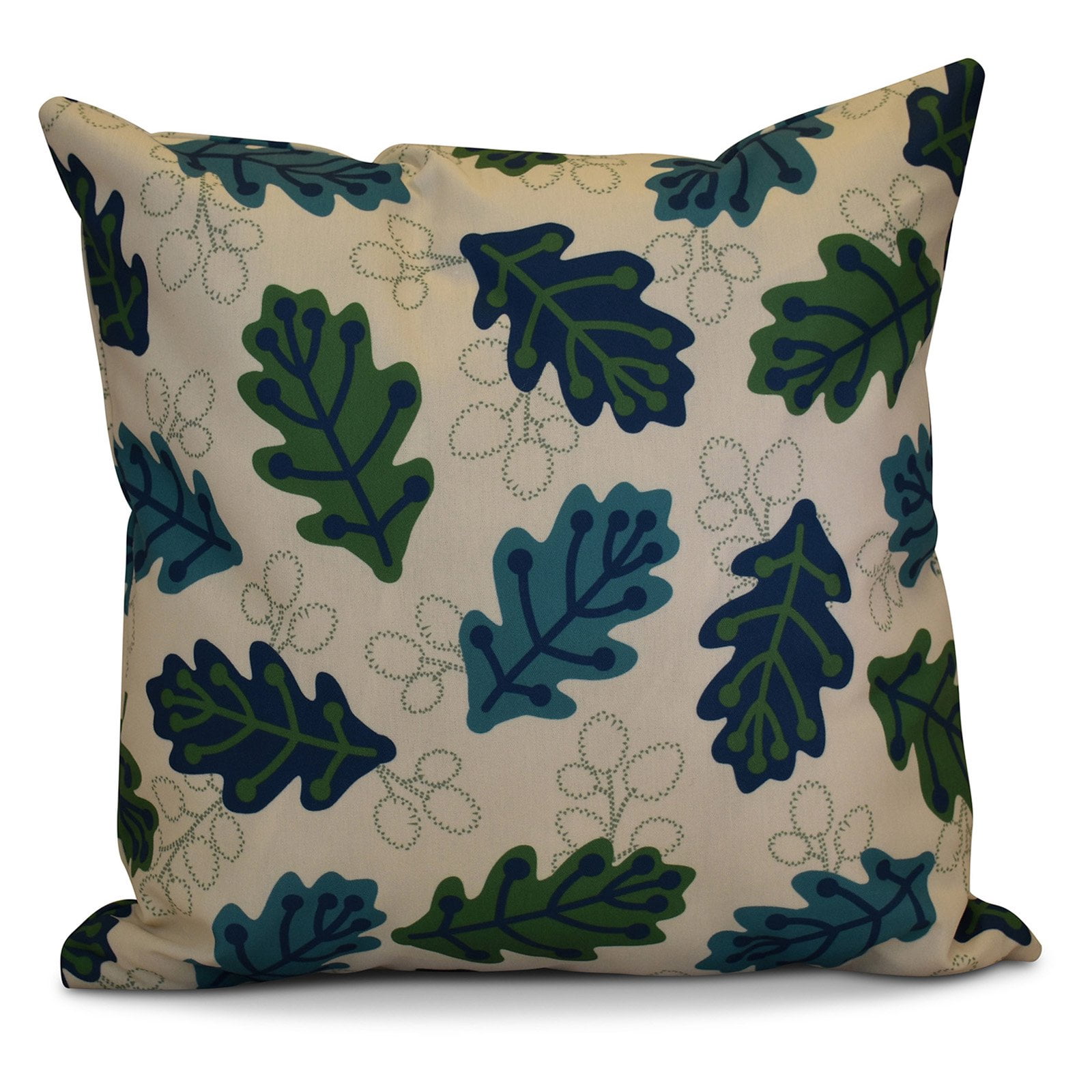 E by Design Flipping For Fall Retro Leaves Print Outdoor Pillow