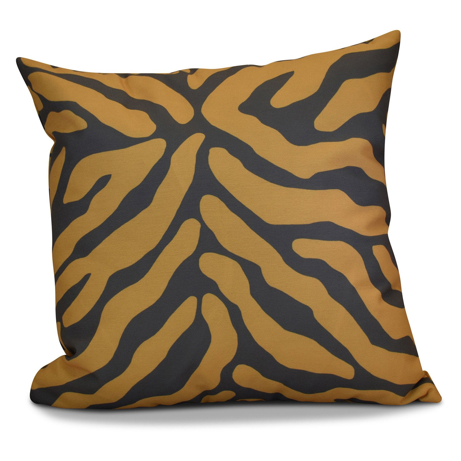 E by Design Flora and Fauna Animal Stripe Detail Print Outdoor Pillow
