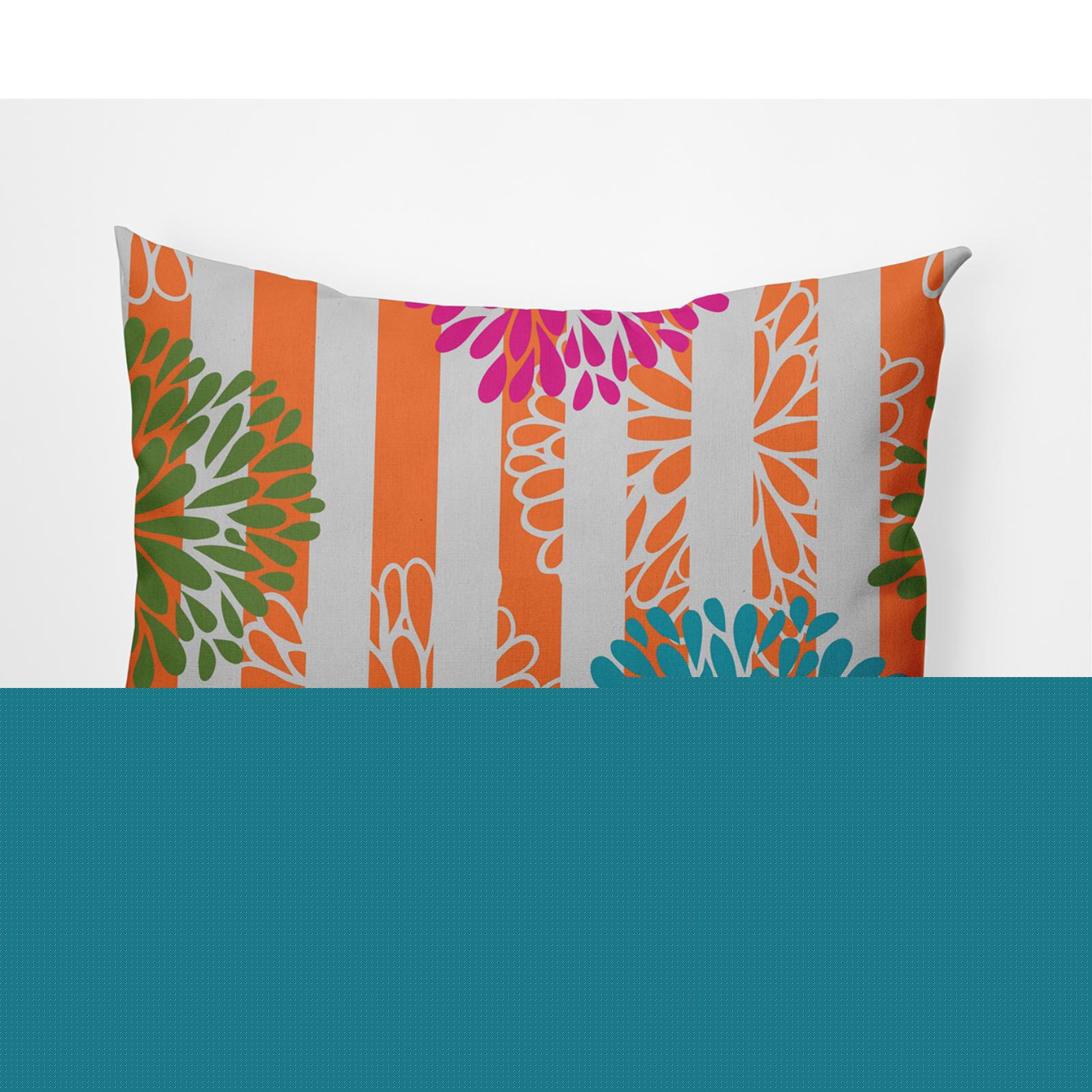 14" x 20" Simply Daisy Flower Bursts Indoor/Outdoor Lumbar Throw Pillow