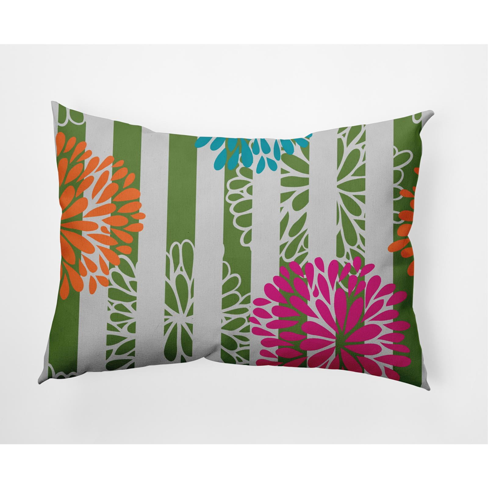 14" x 20" Simply Daisy Flower Bursts Indoor/Outdoor Lumbar Throw Pillow