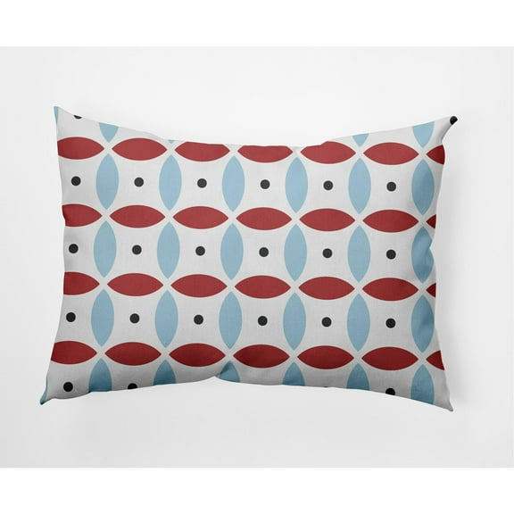 E by Design Geometric Indoor/Outdoor Lumbar Throw Pillow