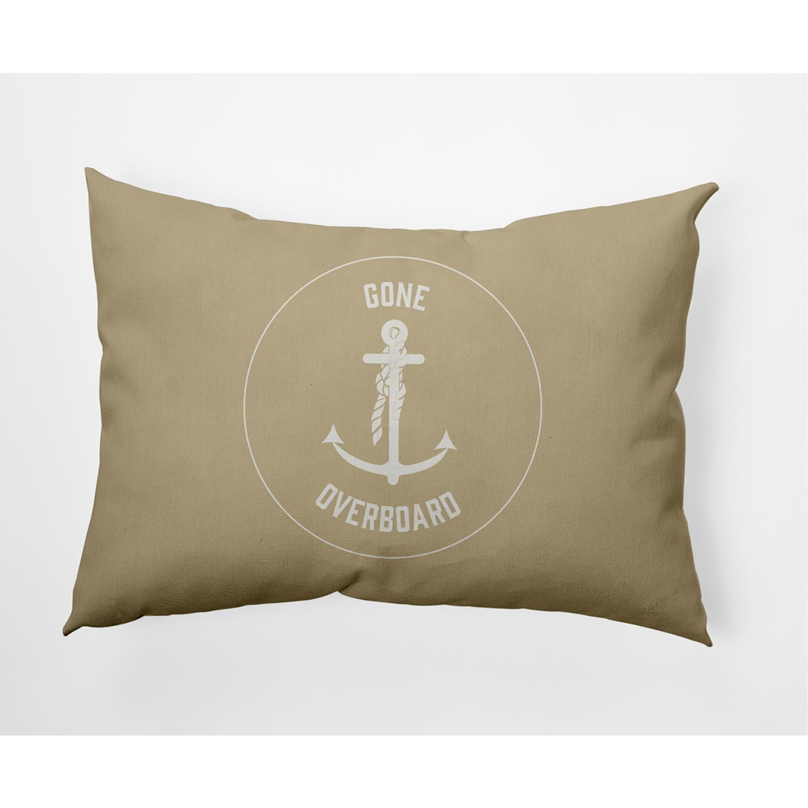 E by Design Gone Forever Overboard Nautical Indoor/Outdoor Lumbar Throw Pillow