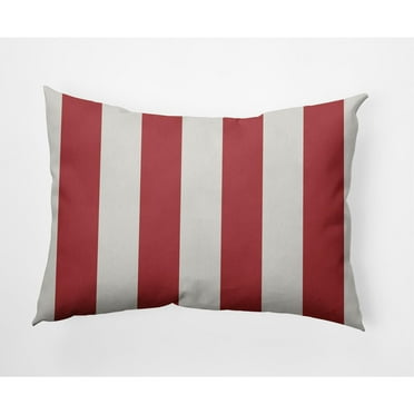 E by Design Graduated Stripe Nautical Indoor/Outdoor Lumbar Throw Pillow