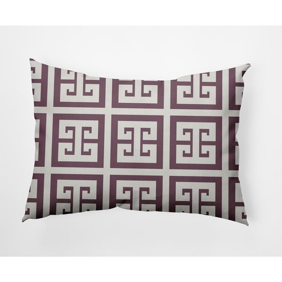 Simply Daisy 14" x 20" Greek Key Patterned Nautical Indoor/Outdoor Throw Pillow