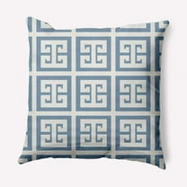 Simply Daisy 20" x 20" Greek Key Patterned Nautical Indoor/Outdoor Throw Pillow