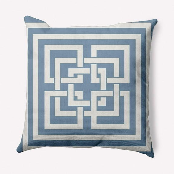 E by Design Greek New Key Nautical Indoor/Outdoor Throw Pillow
