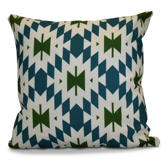 E by Design HH Revival Patna Print Outdoor Pillow