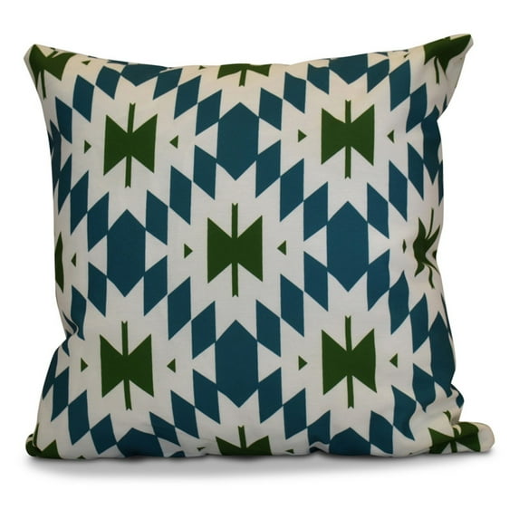 E by Design HH Revival Patna Print Outdoor Pillow