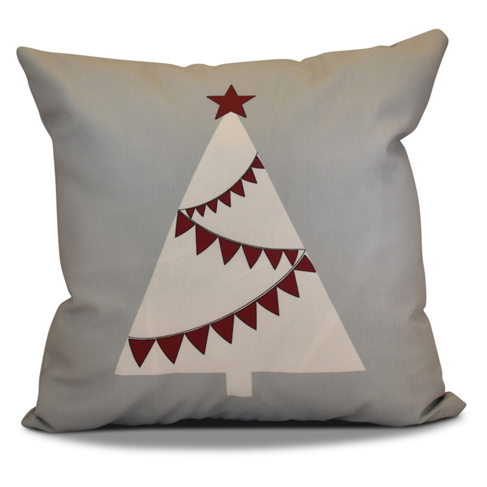 E by Design Jump For Joy Garland Tree Print Outdoor Pillow