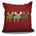 thumbnail image 1 of E by Design Jump For Joy Merry Moose Outdoor Pillow, 1 of 5