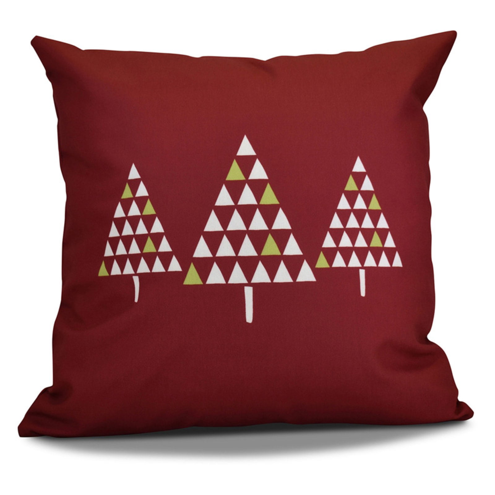 E by Design Jump For Joy Trio Of Trees Print Outdoor Pillow