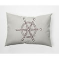 thumbnail image 1 of E by Design Large Ship Wheel Nautical Indoor/Outdoor Lumbar Throw Pillow, 1 of 4
