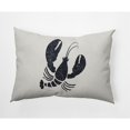 thumbnail image 1 of E by Design Lobster Nautical Indoor/Outdoor Lumbar Throw Pillow, 1 of 4
