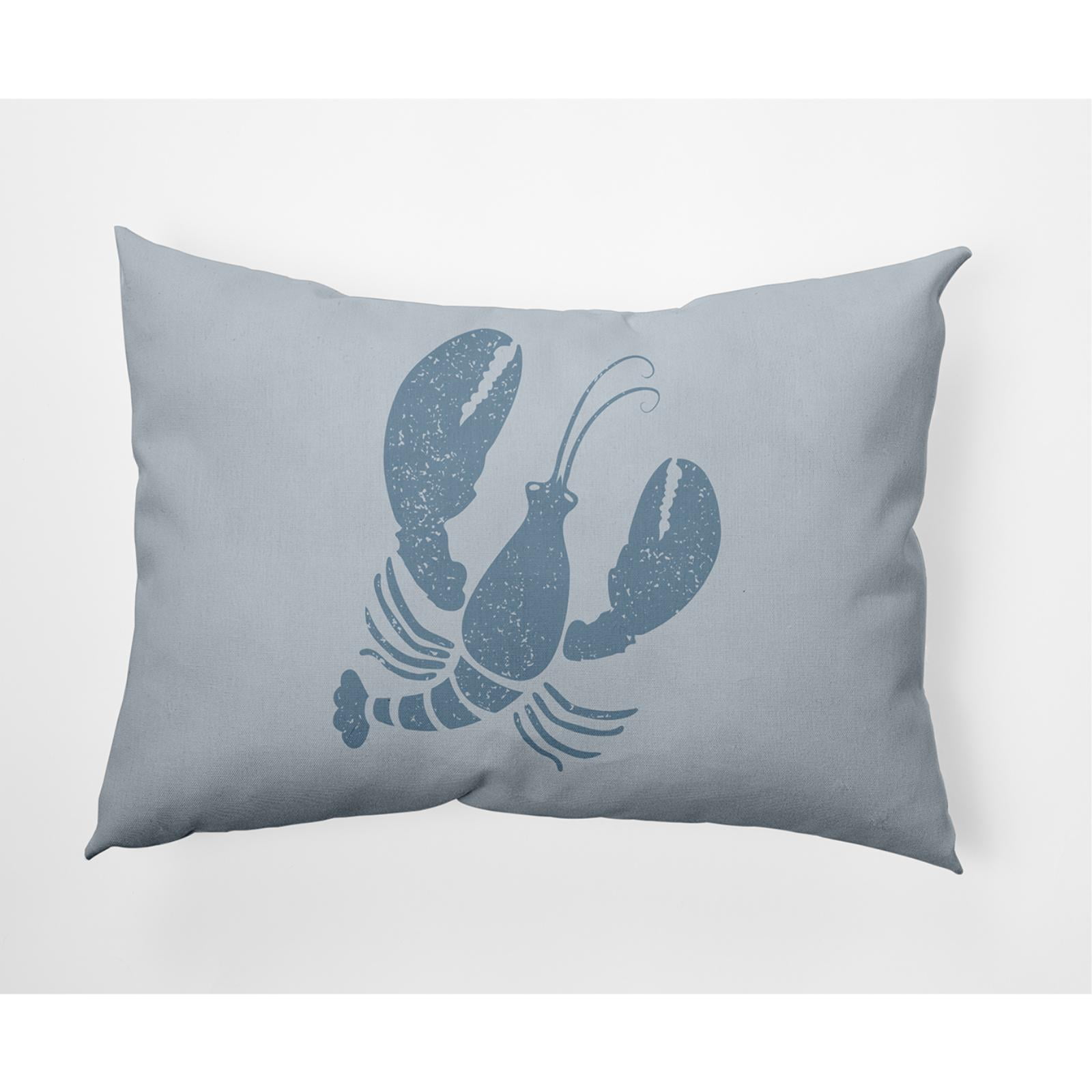 E by Design Lobster Nautical Indoor/Outdoor Lumbar Throw Pillow