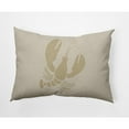 thumbnail image 1 of E by Design Lobster Nautical Indoor/Outdoor Lumbar Throw Pillow, 1 of 4