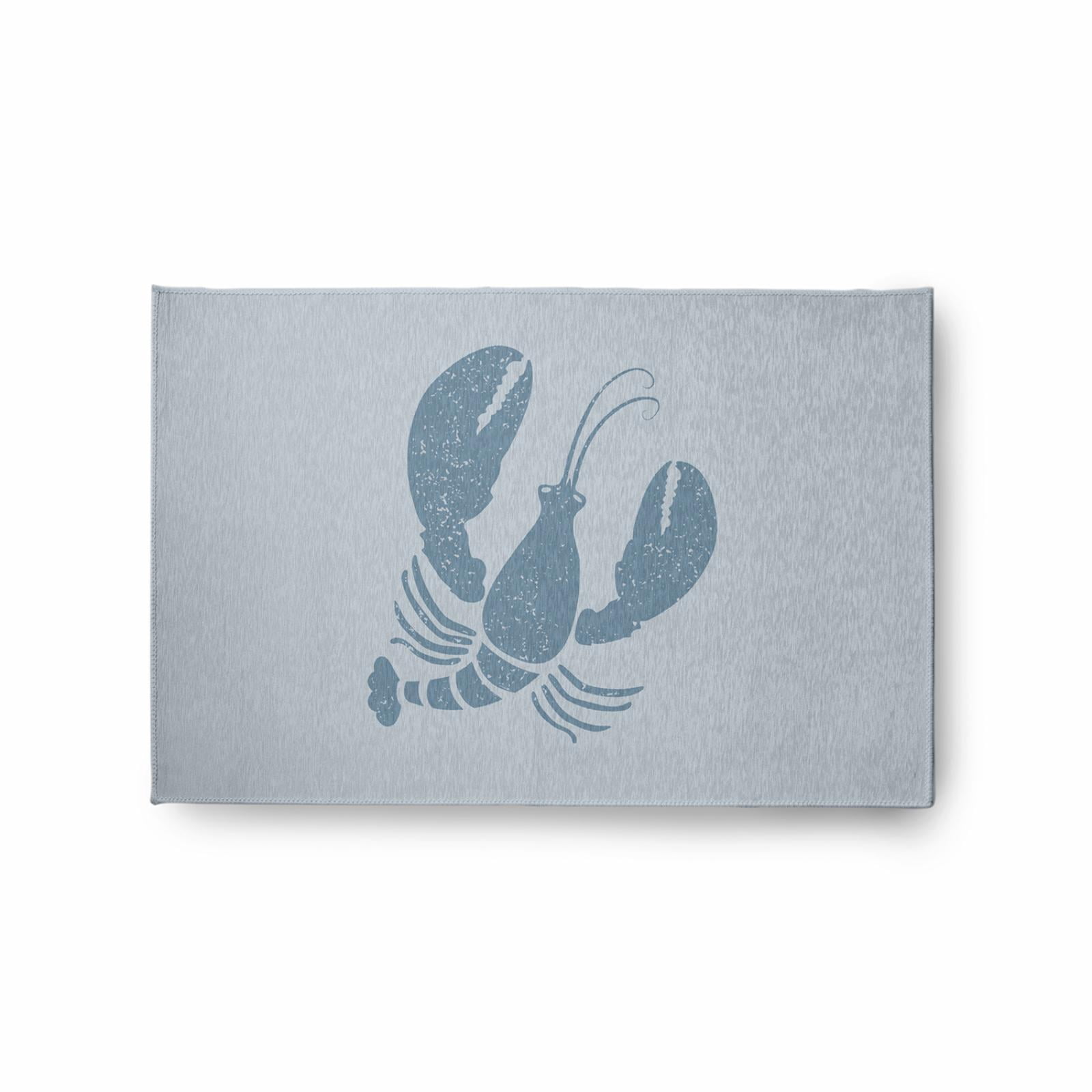 E by Design Lobster Nautical Indoor/Outdoor Rug - Dusty Smoke - 2 x 3 ft.
