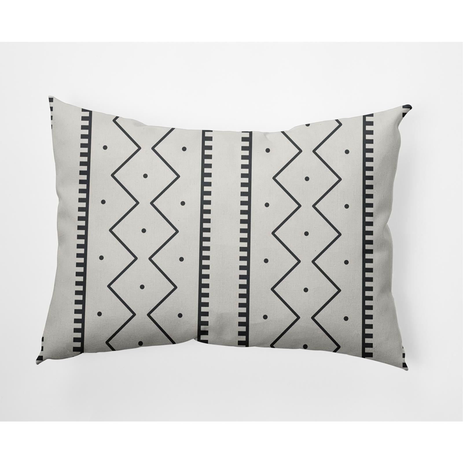 14" x 20" Simply Daisy Mudcloth Indoor/Outdoor Lumbar Throw Pillow