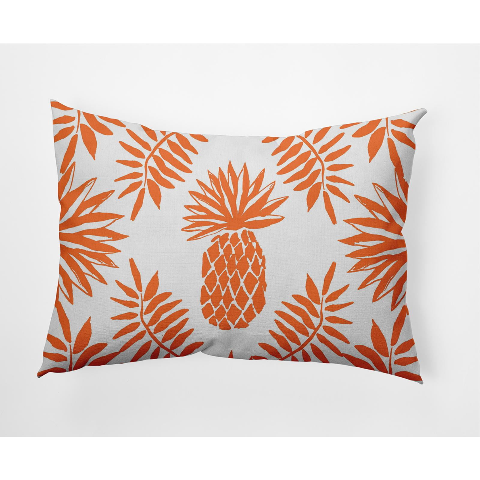 E by Design Pineapple Leaves Indoor/Outdoor Lumbar Throw Pillow