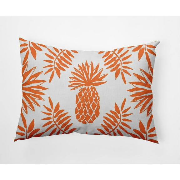 E by Design Pineapple Leaves Indoor/Outdoor Lumbar Throw Pillow