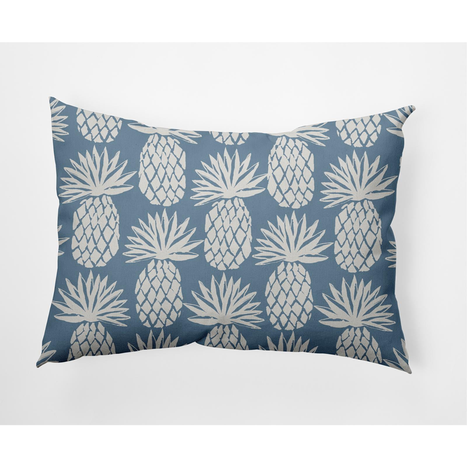 E by Design Pineapple Pattern Nautical Indoor/Outdoor Lumbar Throw Pillow