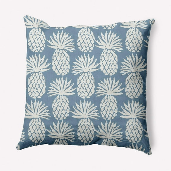 E by Design Pineapple Pattern Nautical Indoor/Outdoor Throw Pillow