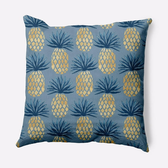 E by Design Pineapple Stripes Nautical Indoor/Outdoor Throw Pillow