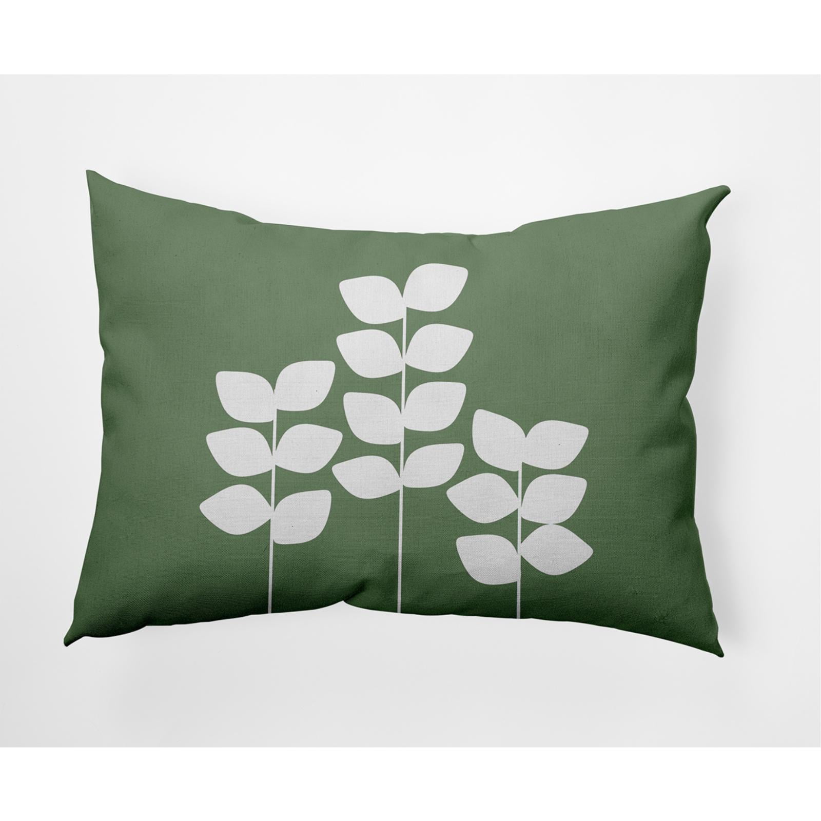 E by Design Simple Stems Indoor/Outdoor Lumbar Throw Pillow