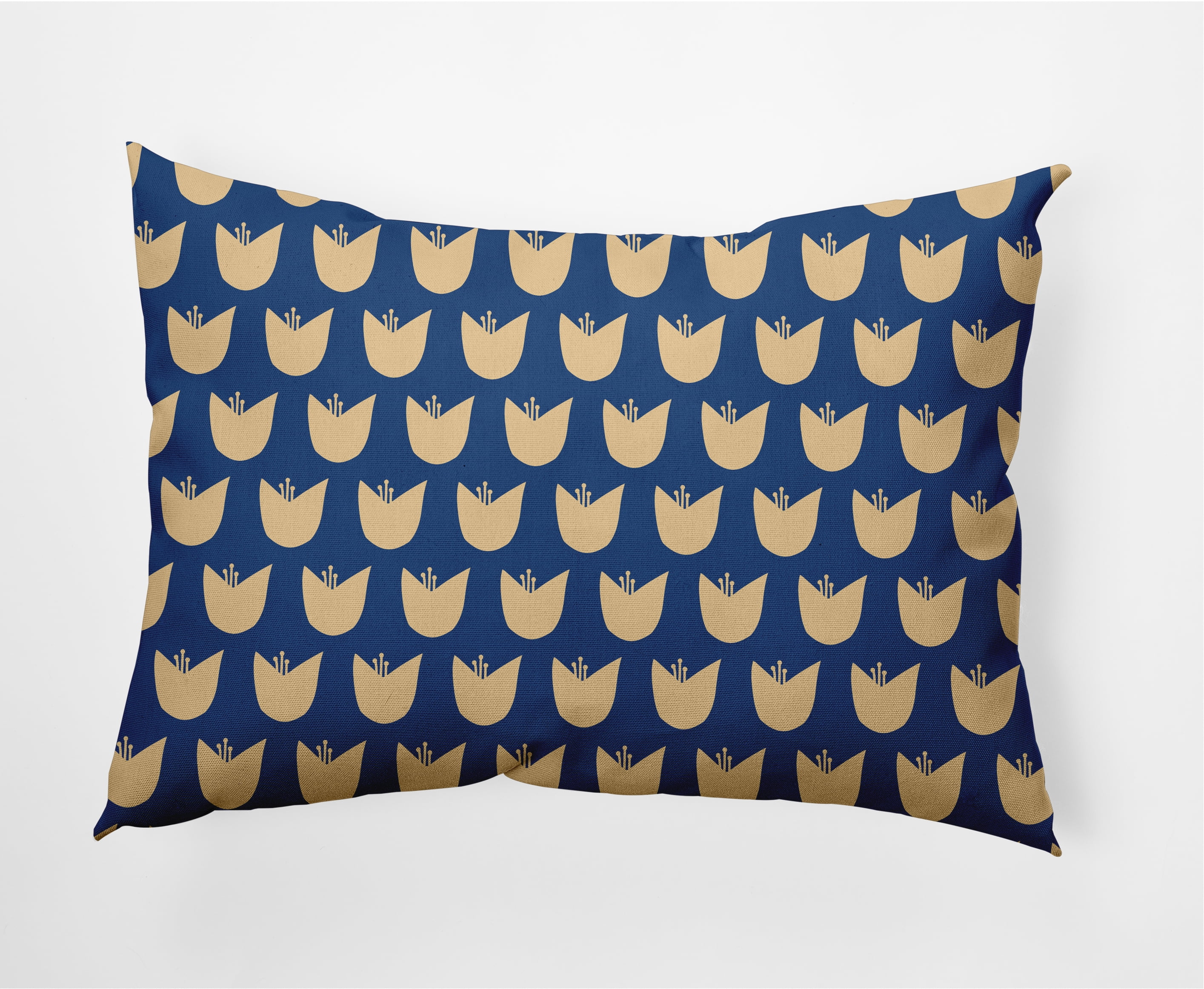 E by Design Simple Tulip Design Indoor/Outdoor Lumbar Throw Pillow