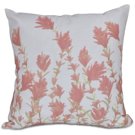 E by Design Simply Daisy 16” x 16” Lavender Floral Polyester Decorative Pillow, Hypoallergenic
