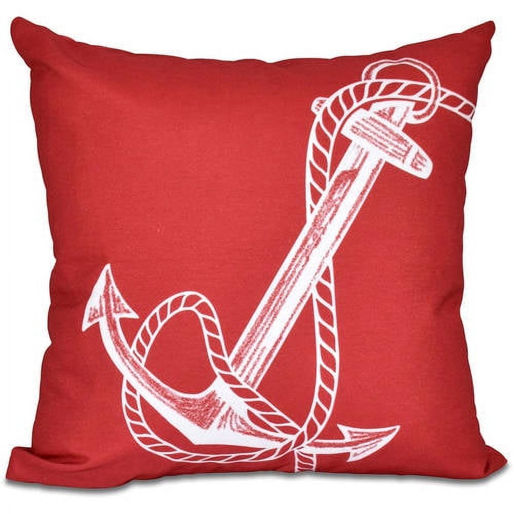 E by Design Simply Daisy 16” x 16” Outdoor Decorative Pillow, Weather-Resistant Polyester
