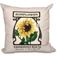 thumbnail image 1 of E by Design Simply Daisy 16” x 16” Sunflower Floral Polyester Throw Pillow, 1 of 1