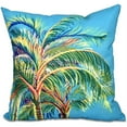 thumbnail image 1 of E by Design Simply Daisy 16” x 16” Turquoise Polyester Decorative Pillow, Weather-Resistant, 1 of 1