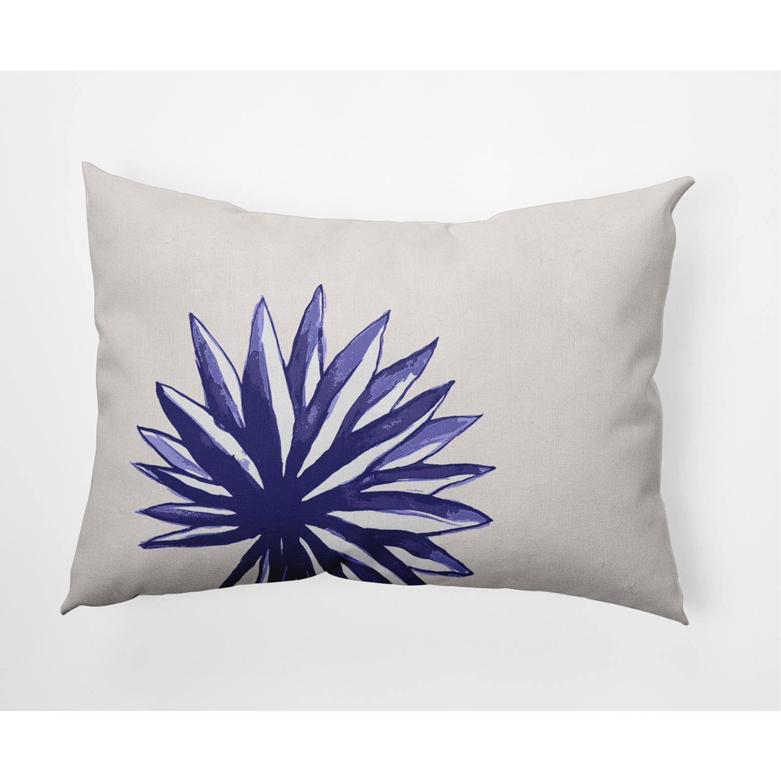 E by Design Spiky Flower Indoor/Outdoor Lumbar Throw Pillow - Purple