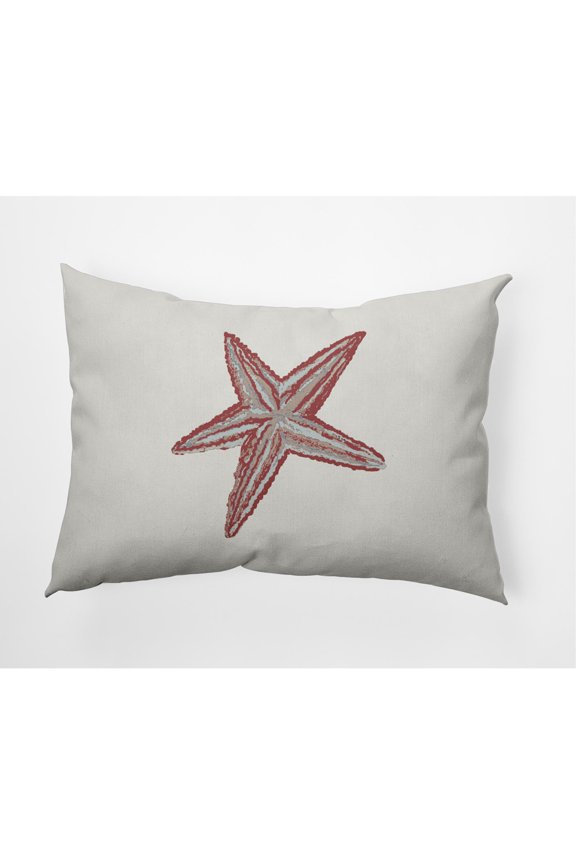 Starfish Nautical Indoor/Outdoor Lumbar Throw Pillow