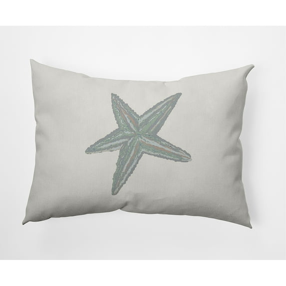 E by Design Starfish Nautical Indoor/Outdoor Lumbar Throw Pillow