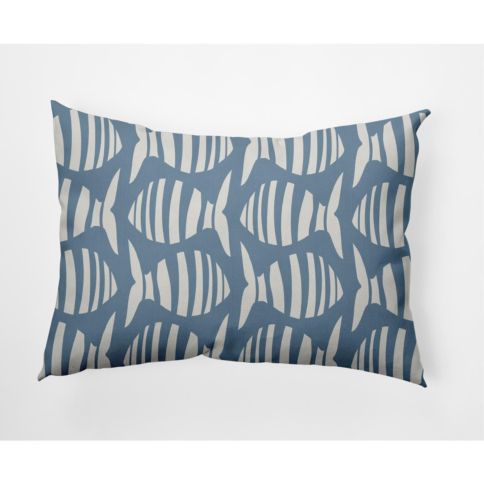 E by Design Swimming School Nautical Indoor/Outdoor Lumbar Throw Pillow