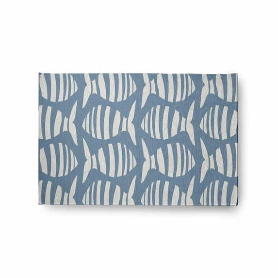 E by Design Swimming School Nautical Indoor/Outdoor Rug Taupe - 2' x 3'