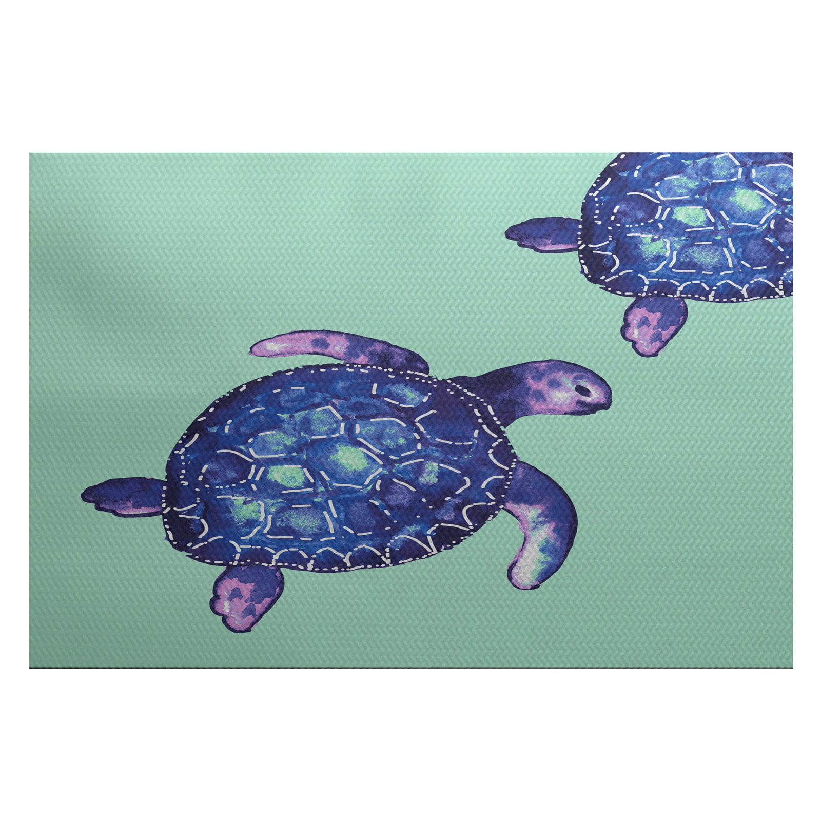 E by Design Turtle Tales RAN466 Indoor/Outdoor Rug - Walmart.com