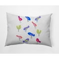 thumbnail image 1 of E by Design Tweets Indoor/Outdoor Lumbar Throw Pillow, 1 of 4