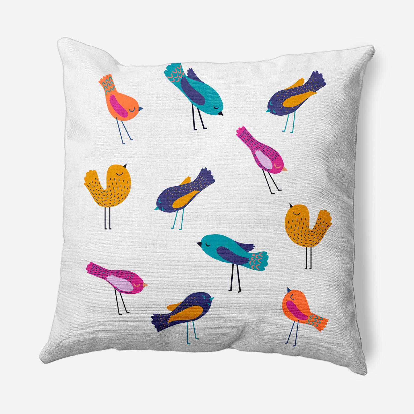 E by Design Tweets Indoor/Outdoor Throw Pillow
