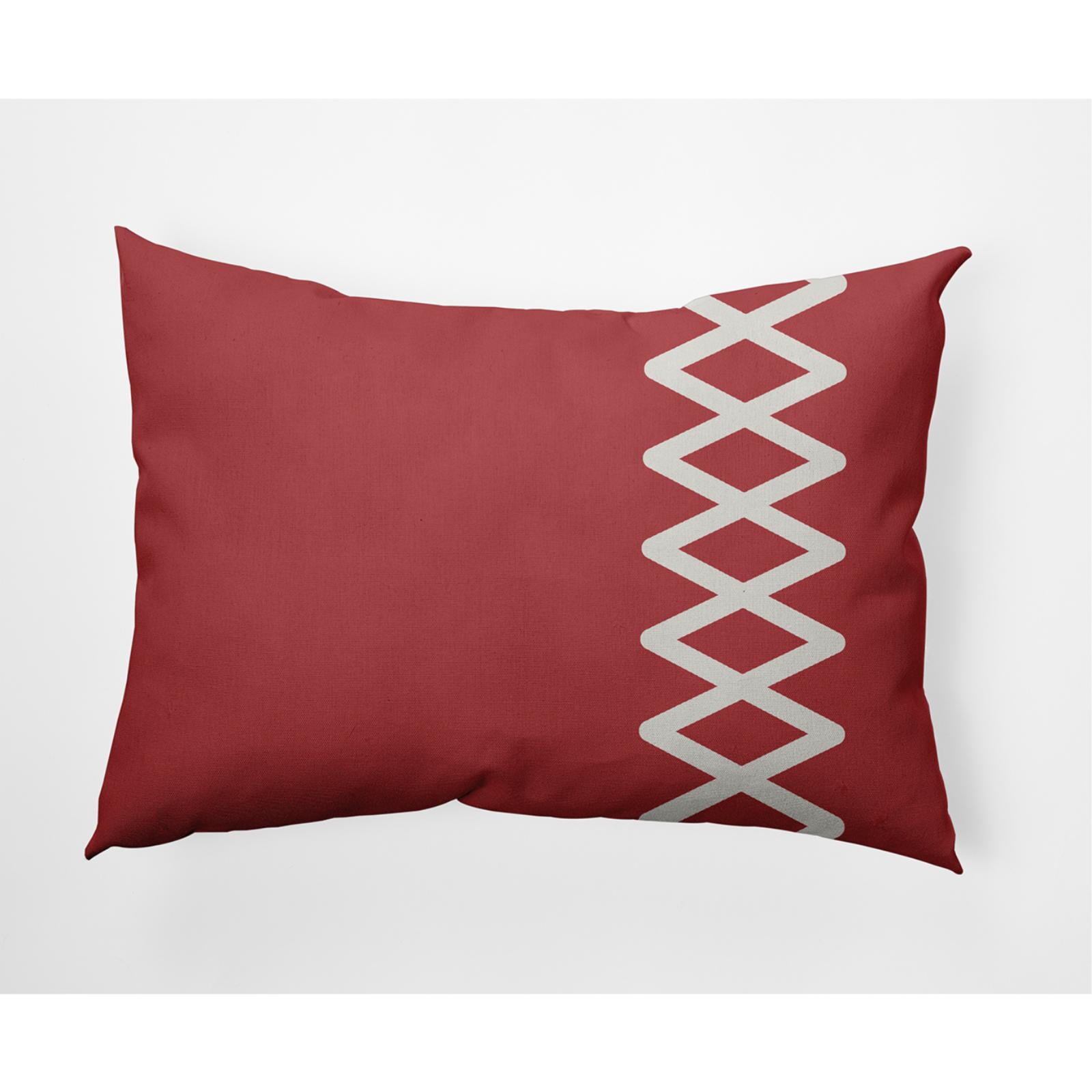 E by Design Zipper Stripe Nautical Indoor/Outdoor Lumbar Throw Pillow