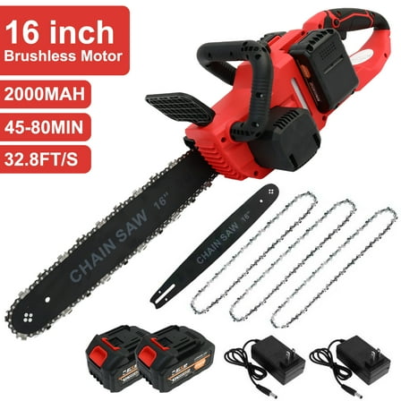 CATGOOD 16" Cordless Chainsaw, 42V Battery Powered Brushless Chainsaw Kit for Tree Trimming, 1350W