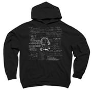 E equals mc2 Black Graphic Pullover Hoodie - Design By Humans  S