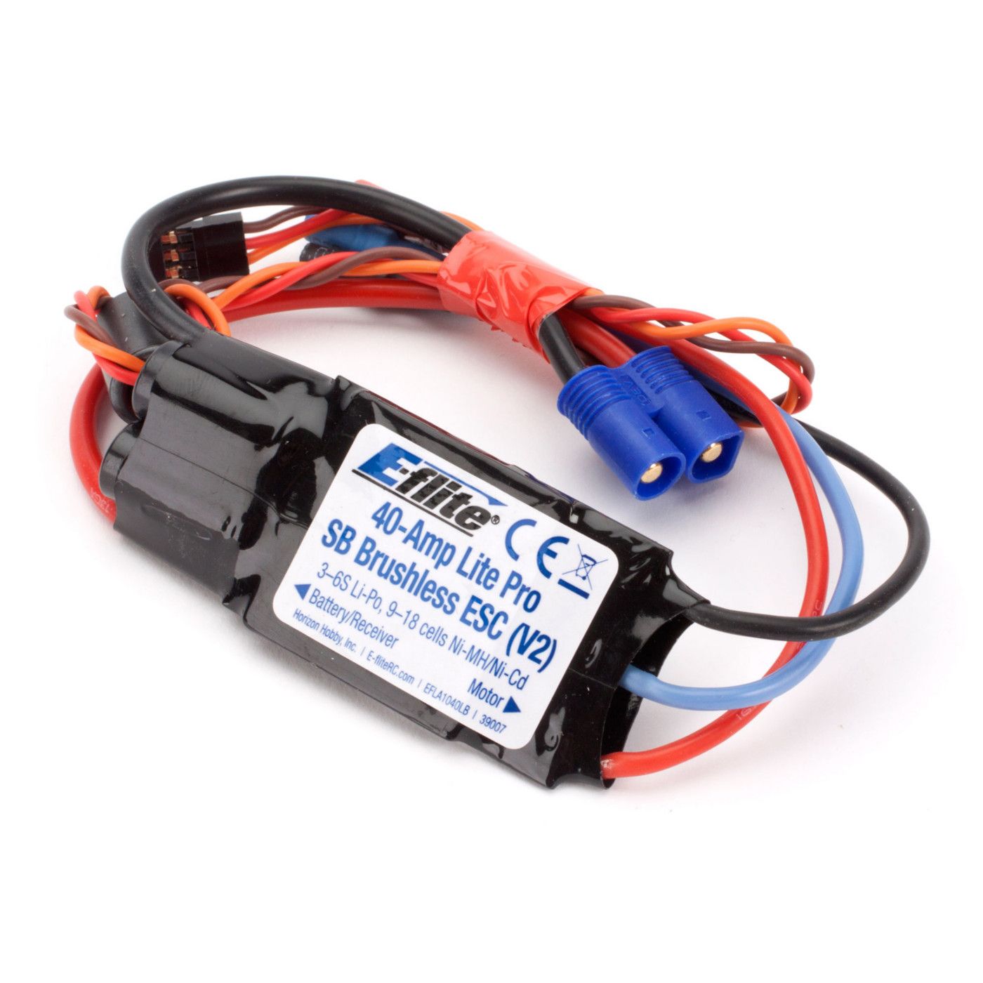 E-flite 40-Amp Lite Pro Switch-Mode BEC Brushless ESC V2 EFLA1040LB ...