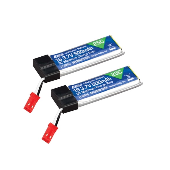 E-flite 500mAh 1S 3.7V 25C LiPo Battery HHDEFLB5001S25 Airplane Batteries