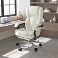 thumbnail image 1 of E-motie High Back Office Chair, Ergonomic Chair with Adjustable Headrest and Footrest for Home Office, 500 lbs, White, 1 of 10