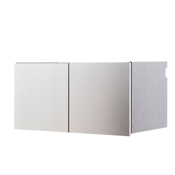 E0 Graded Metallic Gray Wall Mounted Cabinet For Garage With Low Formaldehyde In Stylish - Extra Deep Storage, Heat & Water , Soft Closing